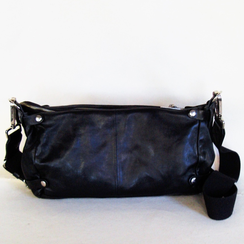 Francesco Biasia Black Leather Cross Body Bag - Picture 6 of 8